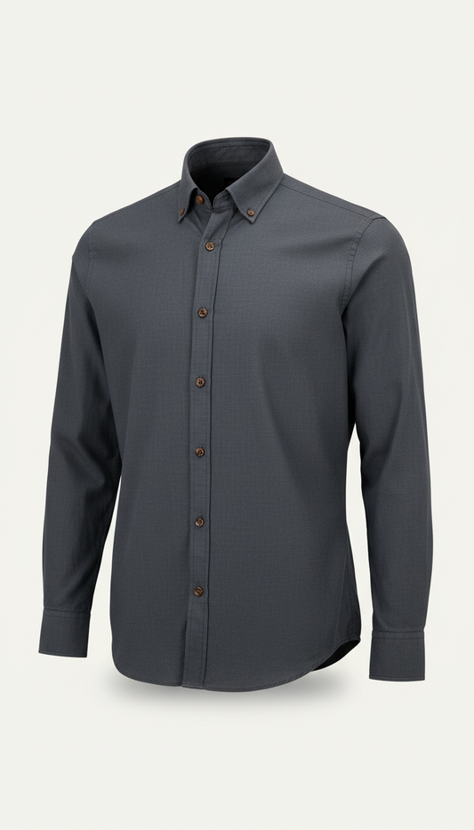 Linen shirt in stone grey